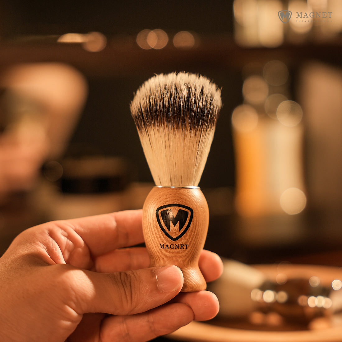SILSTAR MAGNET Magnetic Shaving Brush for Face and Beard