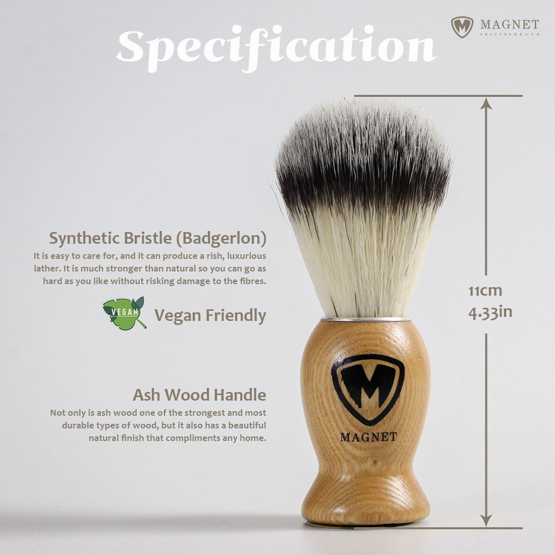 SILSTAR MAGNET Magnetic Shaving Brush for Face and Beard
