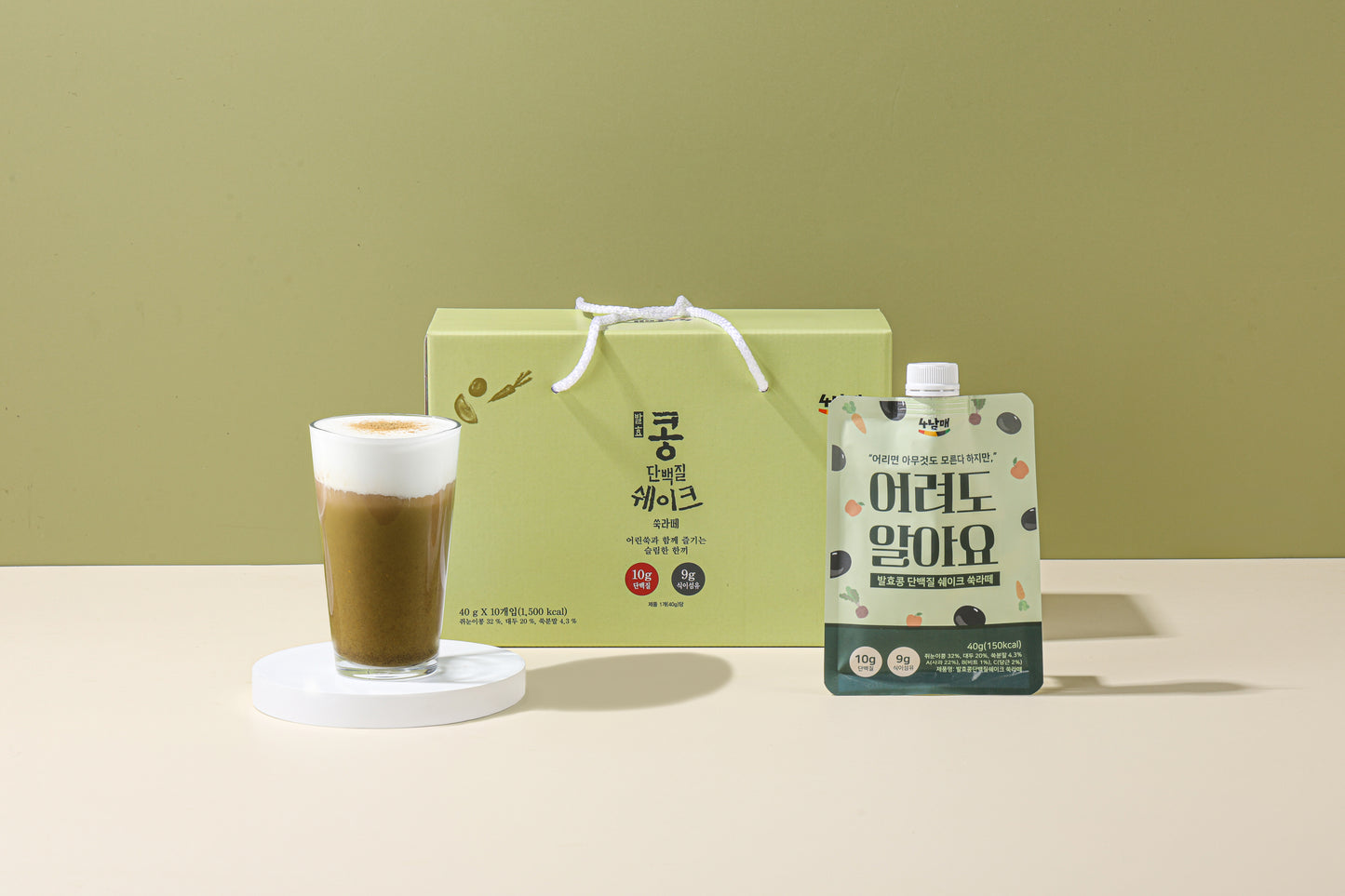 4namme Fermented Soy Protein Shake Mugwort Latte 40g x 10 Packs