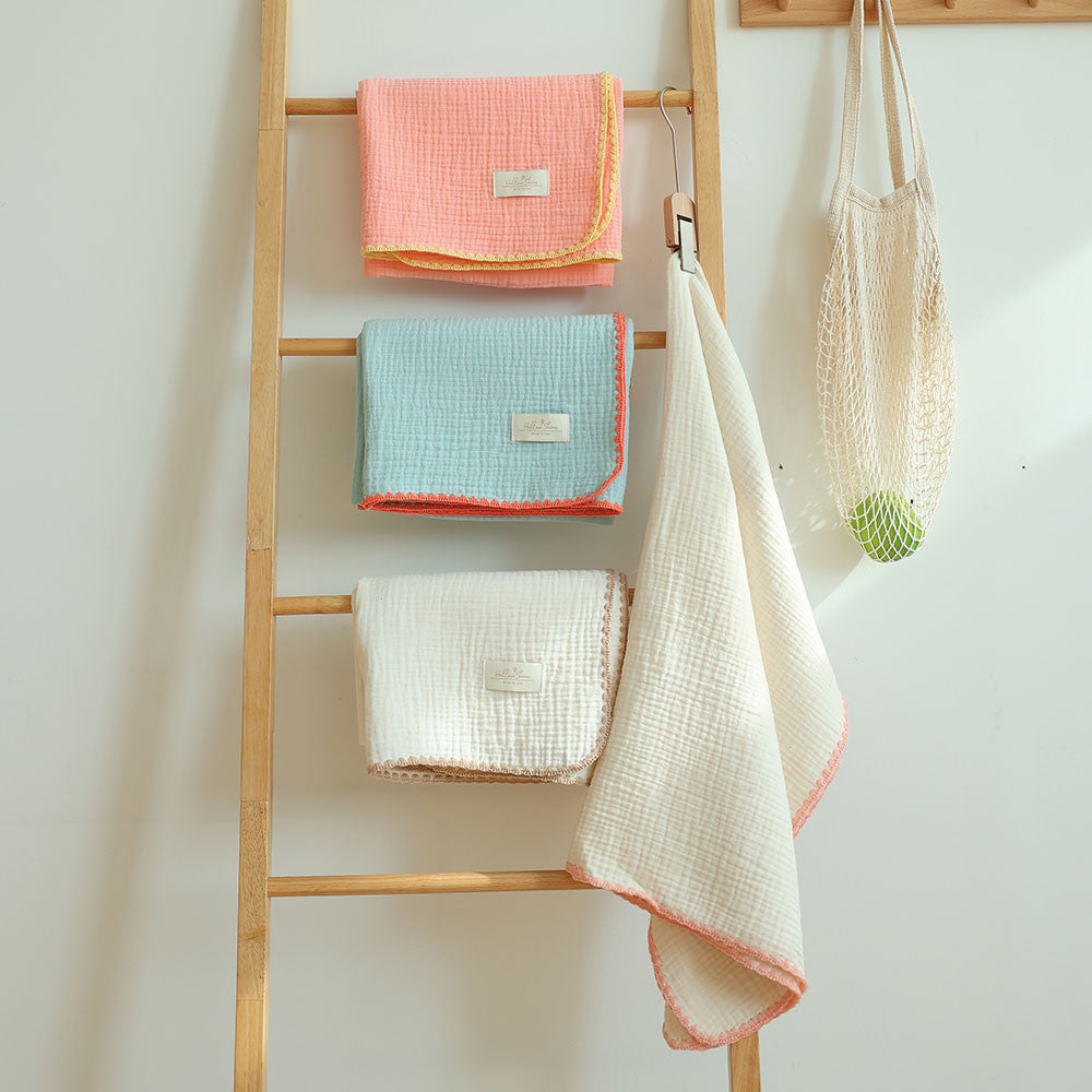 Hellowshine 3Layered Gauze blanket (melo beige)