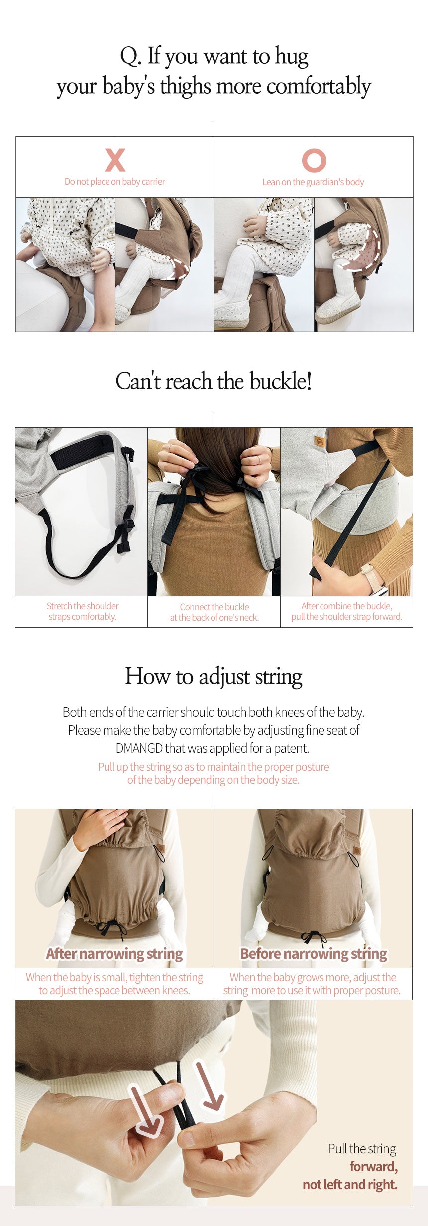 DMANGD illi baby carrier – Houndtooth