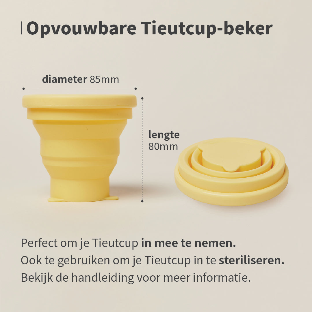 Tieut Menstruatiecup - Tot 12 uur bescherming tijdens menstruatie - Hoge capaciteit èn veel comfort - House of K