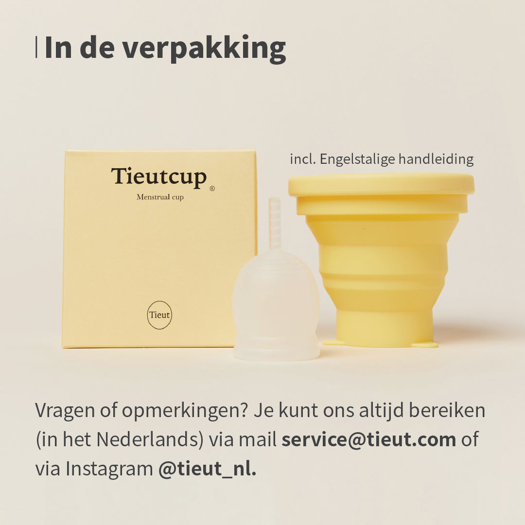 Tieut Menstruatiecup - Tot 12 uur bescherming tijdens menstruatie - Hoge capaciteit èn veel comfort - House of K