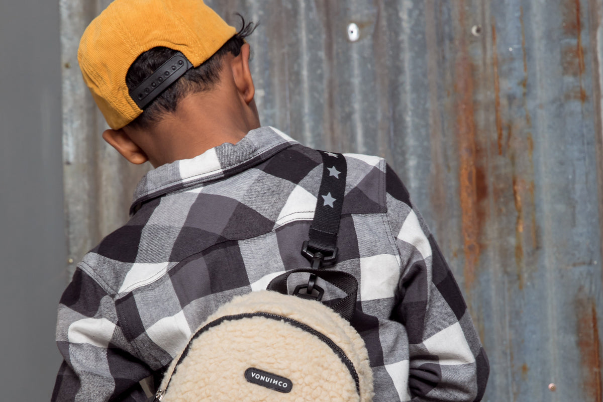 Kids rugtas - Vonui & Co - Ivoor / Bruin - House of K
