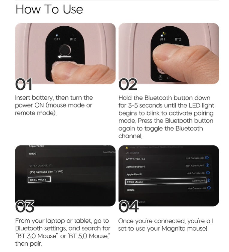 Magnito Attachable 3-in-1 Mouse