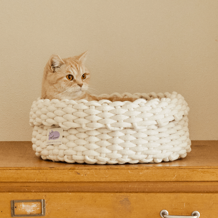 Fidotail cat knit basket (2 colors)