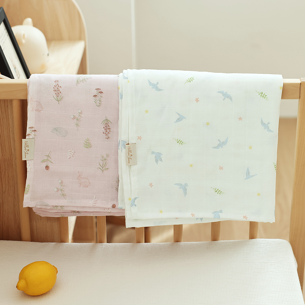 Hellowshine Double Gauze blanket (Pink garden)