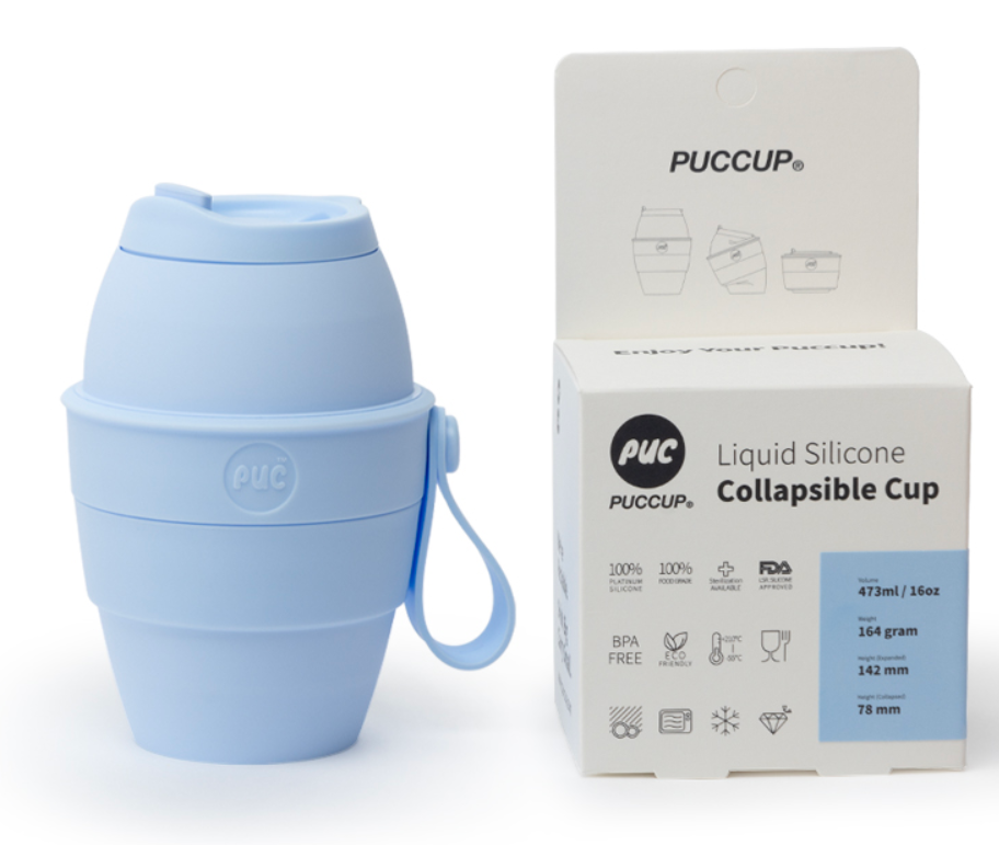 PUCCUP Tumbler Liquid Silicone Collapsible Cup