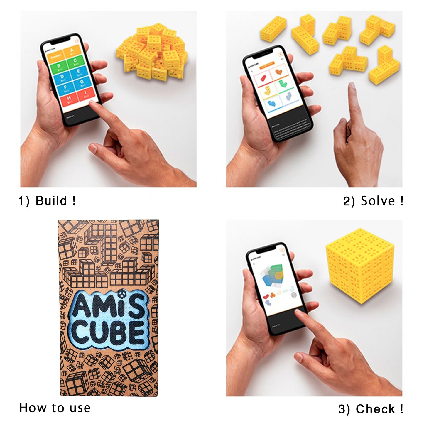 Amis Cube Puzzle Brain Teaser 3D Cube For Spatial Skills Game