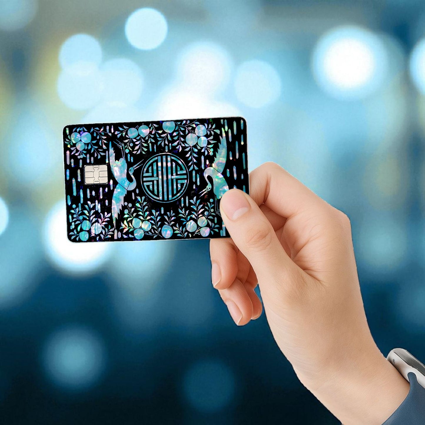 Shellang PearlPass Skin-Card Sticker - Crane