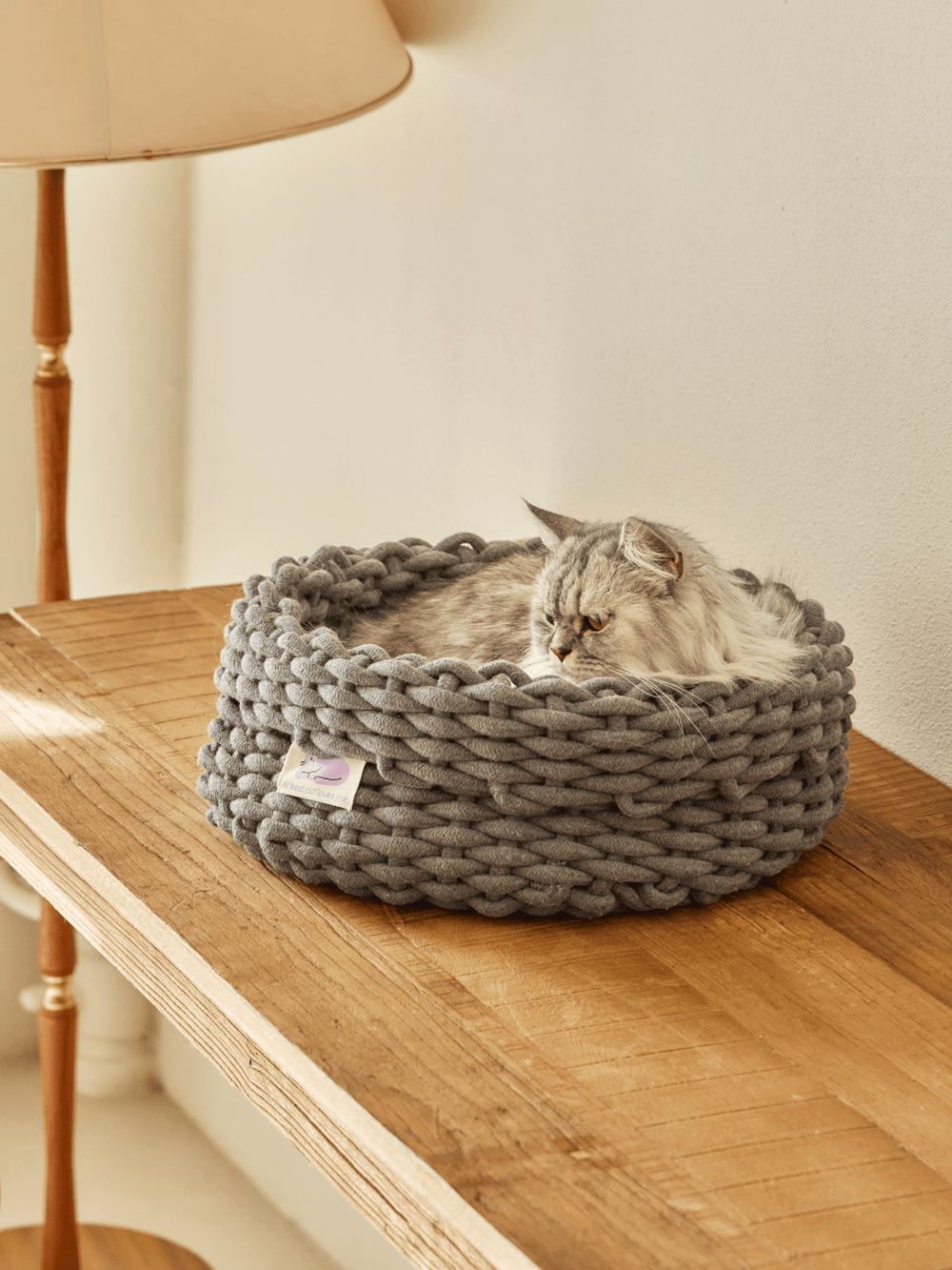 Fidotail cat knit basket (2 colors)