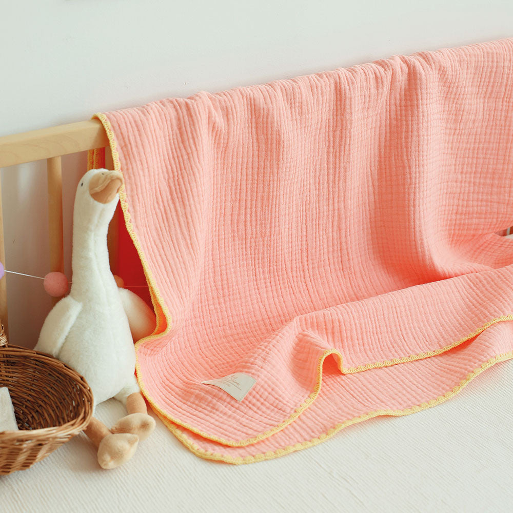 Hellowshine 3Layered Gauze blanket (melo coral)