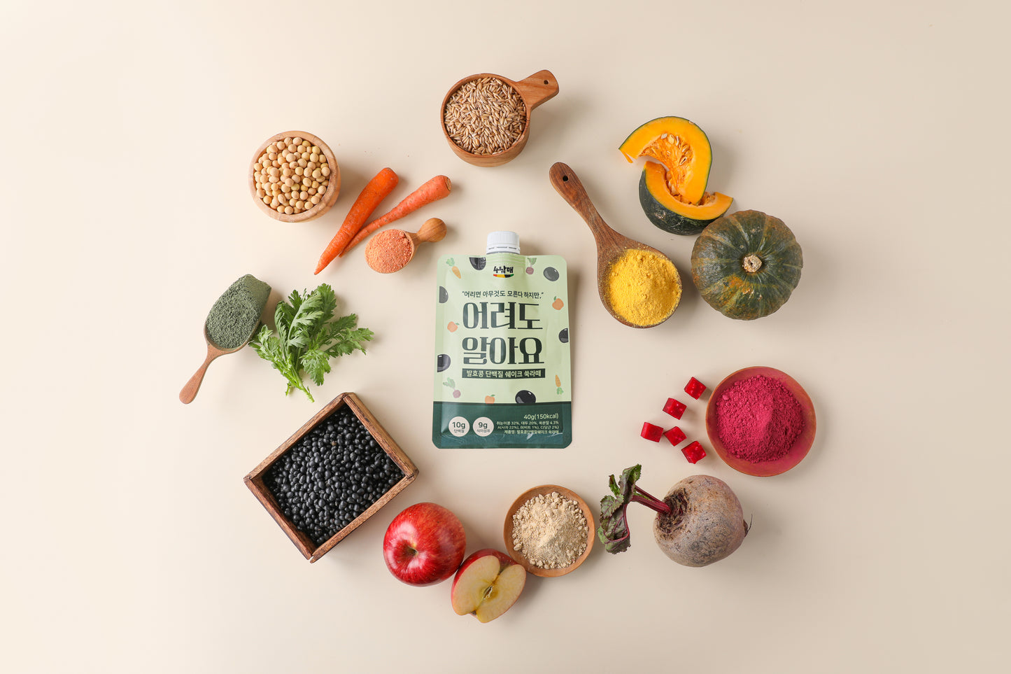 4namme Fermented Soy Protein Shake Mugwort Latte 40g x 10 Packs