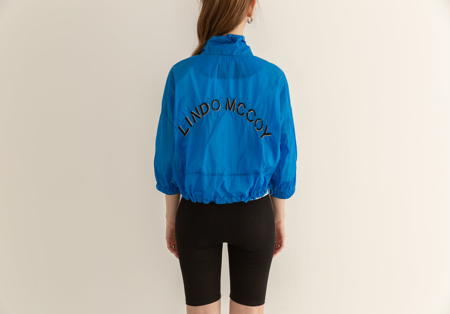 MIJU Casual string windbreaker jumper - Blue