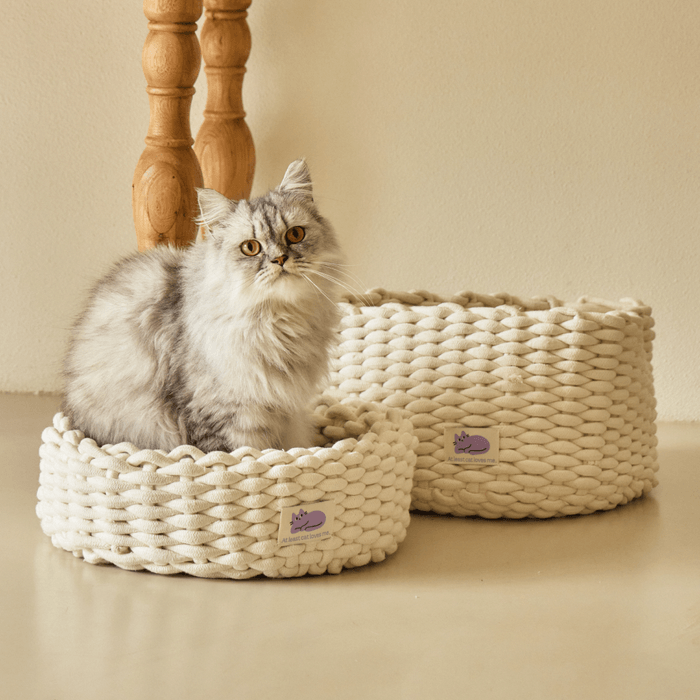 Fidotail cat knit basket (2 colors)