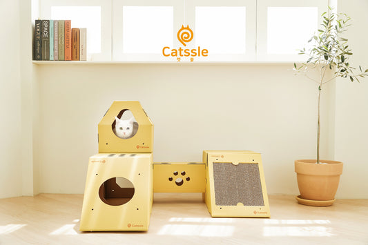 Catssle Eco-Cat Play house complete set by paper