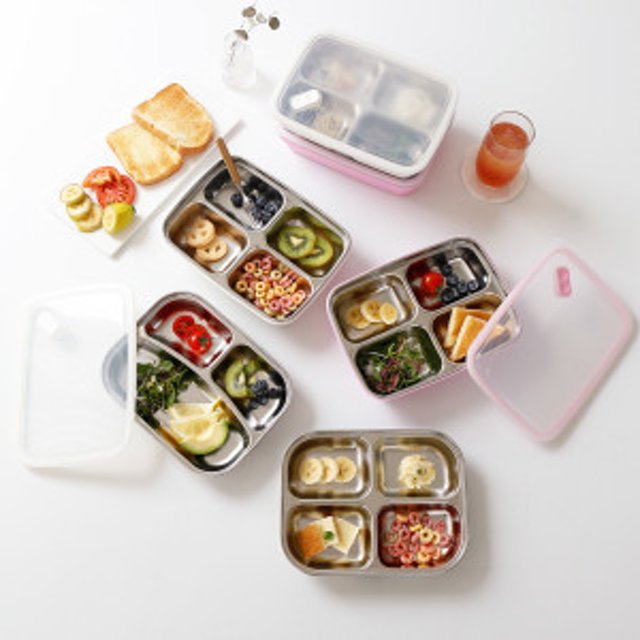 Korean Lunchbox Food Tray with a lid 1500ml Stainless